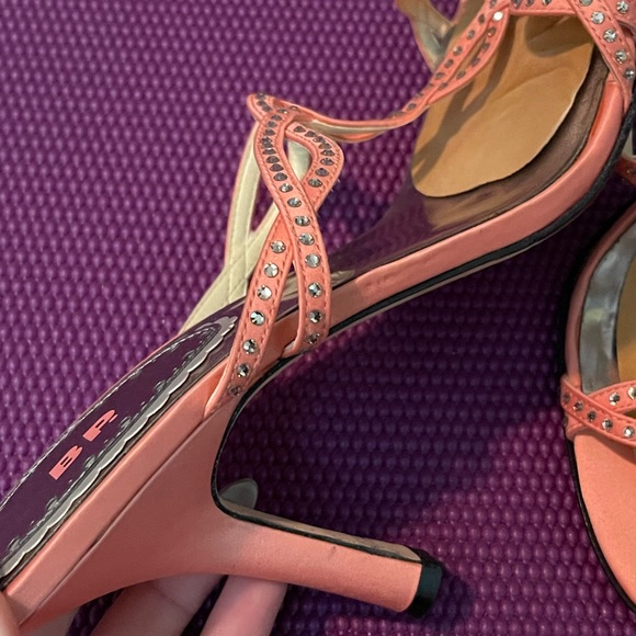 BP. High Heel Rhinestone Sandals - Pink/Coral 🌺 - Picture 4 of 8